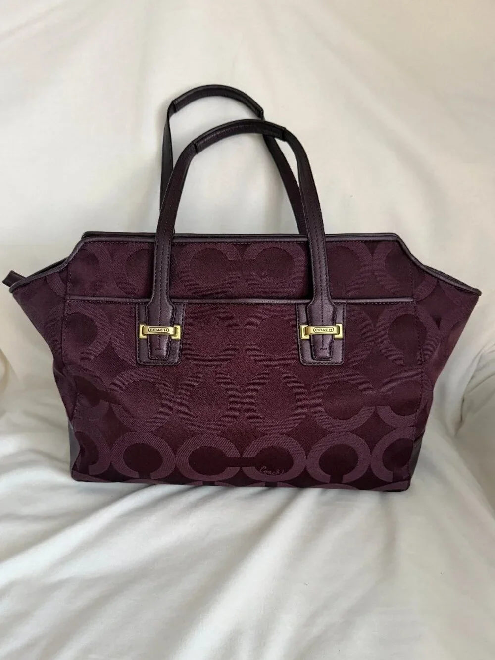 Coach Taylor Op Art Alexis Eggplant Purple Women's Bag G1369-F25501
